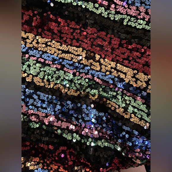 ✨🌈 NWOT Free Press multi-colored sequin dress women's size M 🌈✨ - Picture 5 of 5